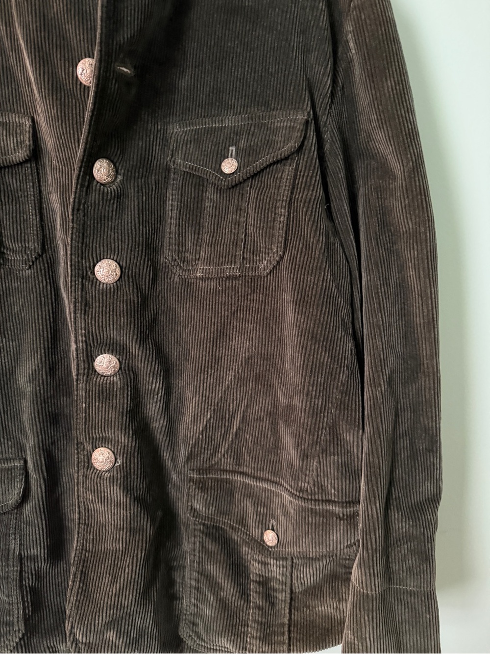 Men’s Ralph Lauren Polo Green Corduroy Button Jacket - Picture 9 of 15